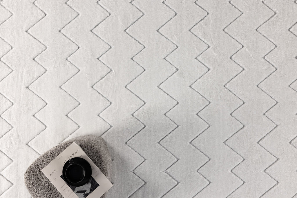 Fia ryamatta 290x200 cm vit polyester