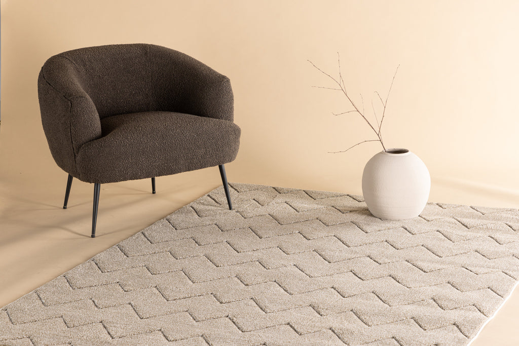 Fia ryamatta 230x160 cm brun polyester