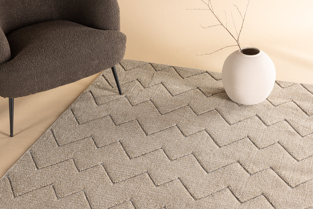 Fia ryamatta 230x160 cm brun polyester