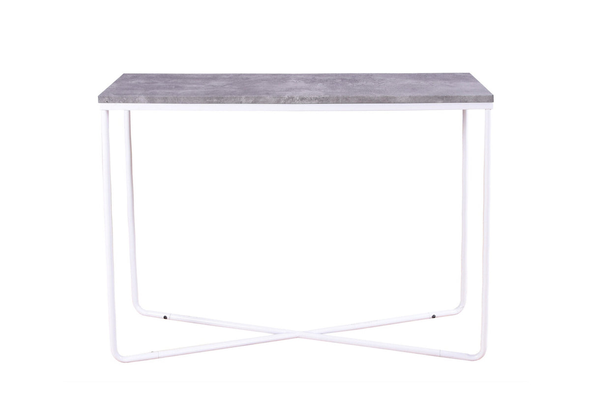 Palace sidobord vitt med betongutseende
