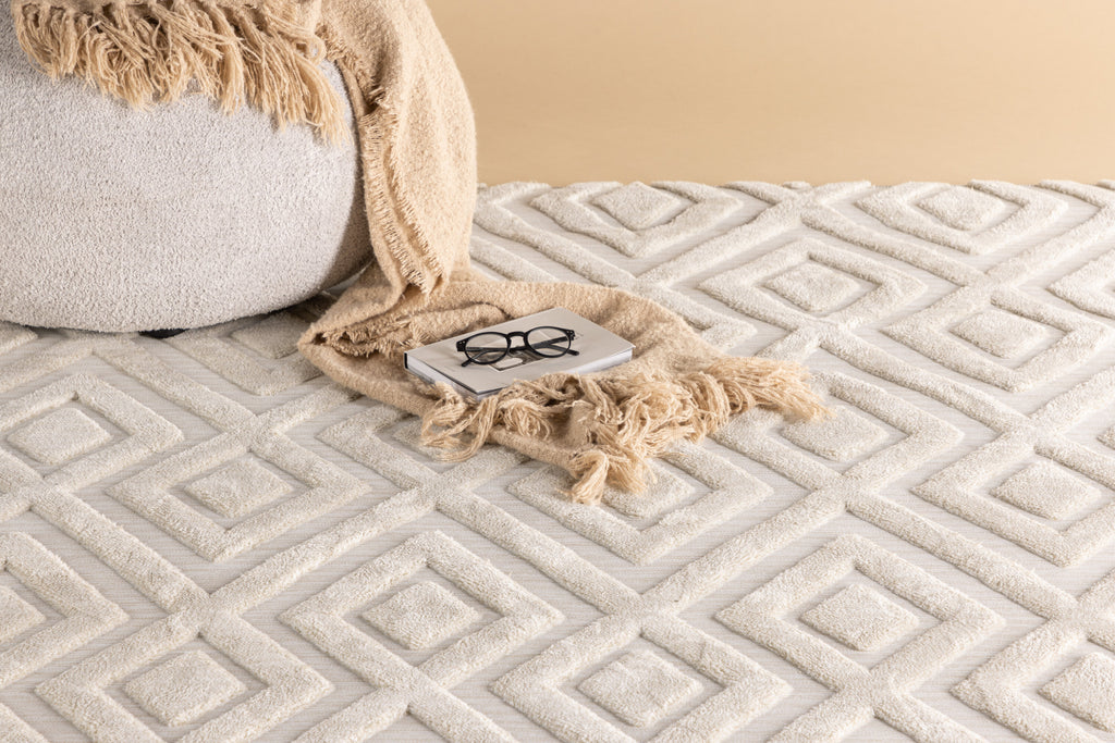 Pia ryamatta 230x160 cm vit polyester