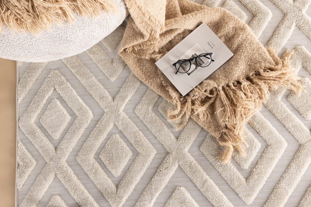Pia ryamatta 230x160 cm vit polyester