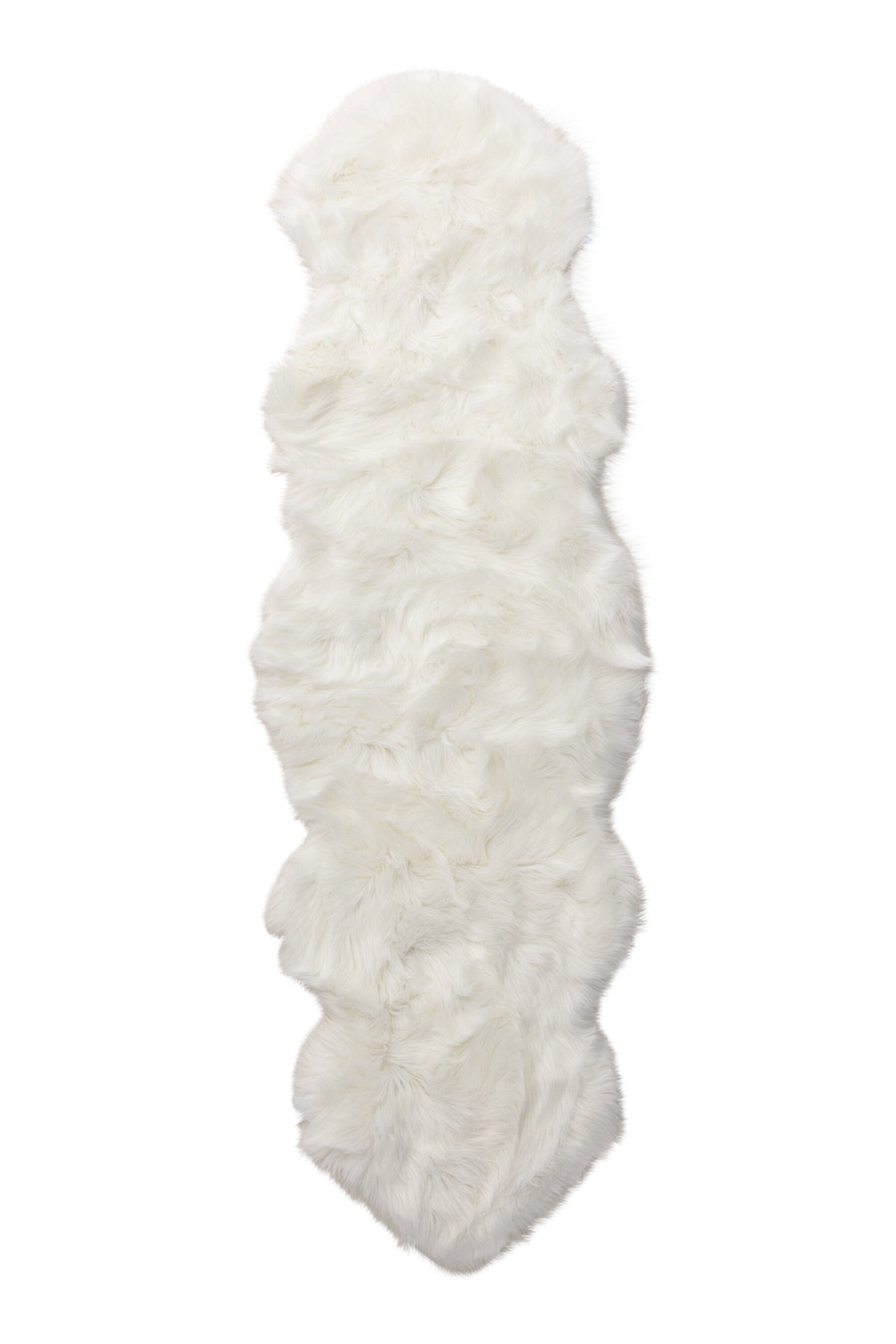 Katy pläd 180x55 cm vit fuskpäls