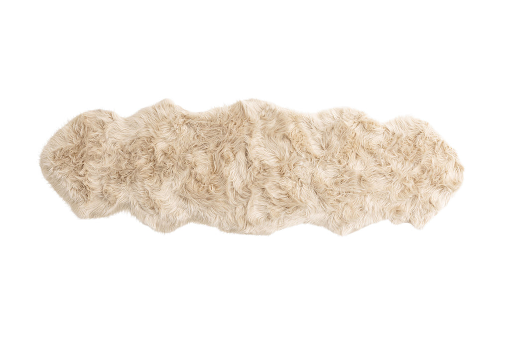 Katy pläd 180x55 cm beige fuskpäls