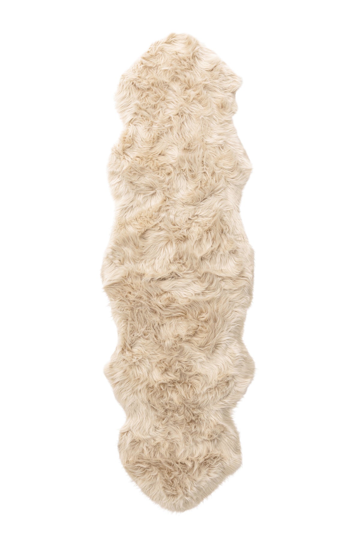 Katy pläd 180x55 cm beige fuskpäls