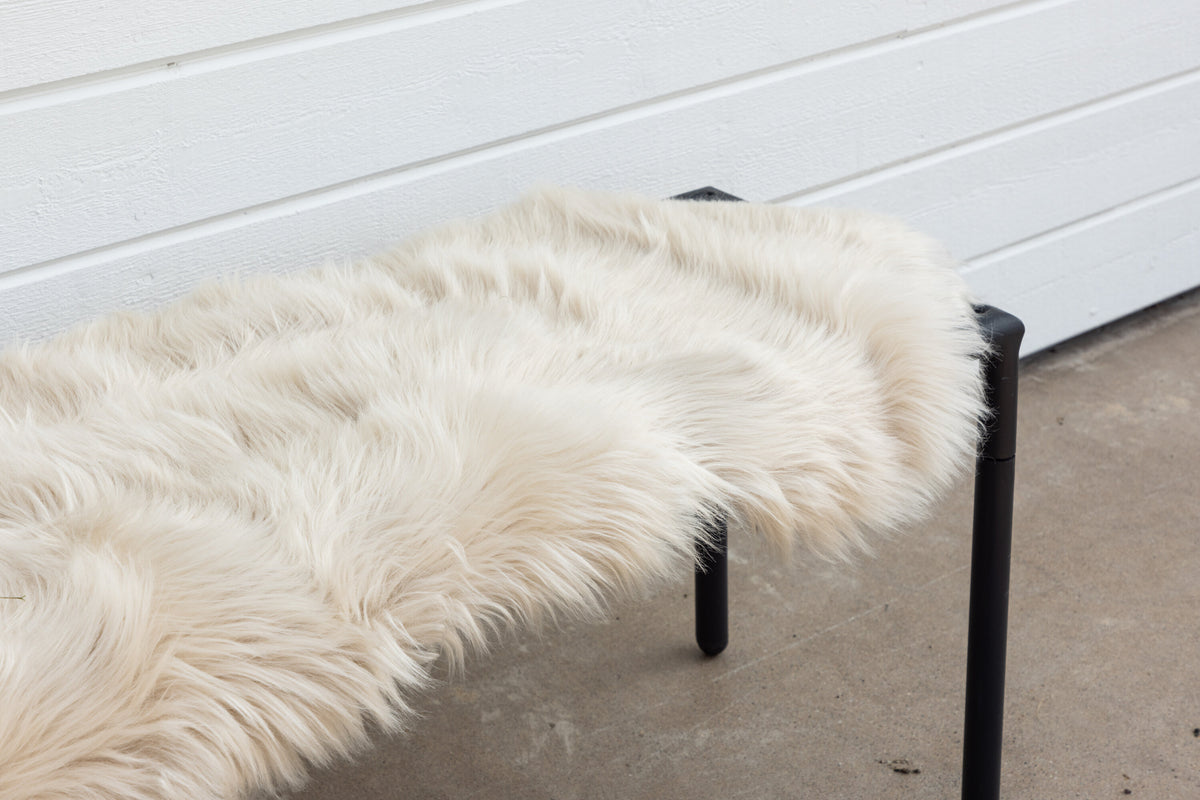 Katy pläd 180x55 cm beige fuskpäls