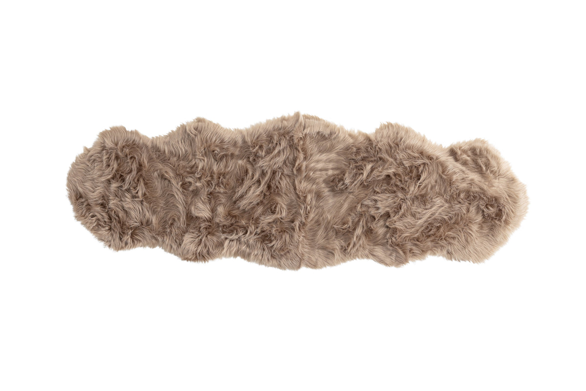 Katy pläd 180x55 cm brun fuskpäls