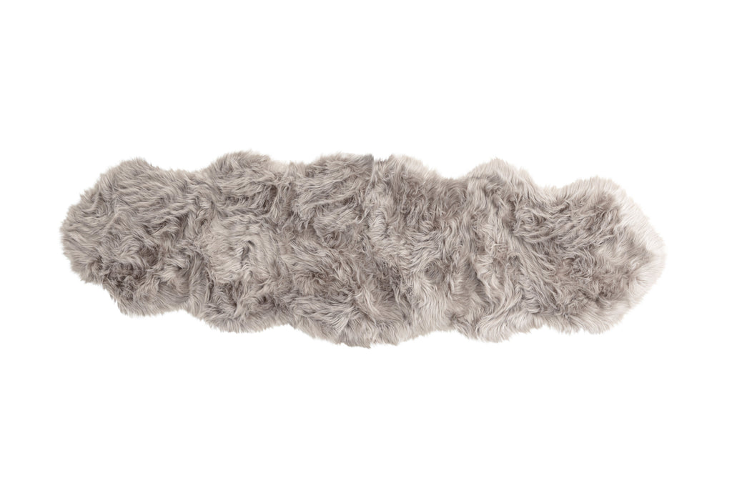 Katy pläd 180x55 cm grå fuskpäls