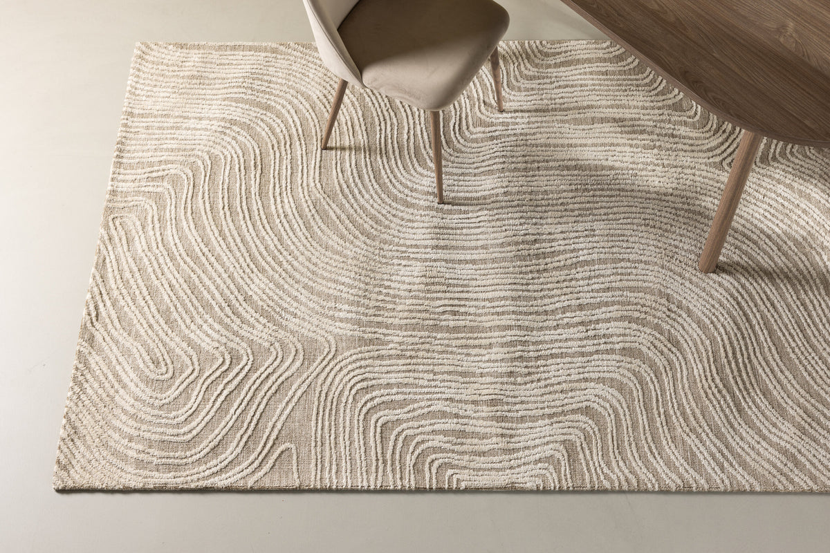 Melle rektangulär matta 395x295 cm elfenbensvit/beige