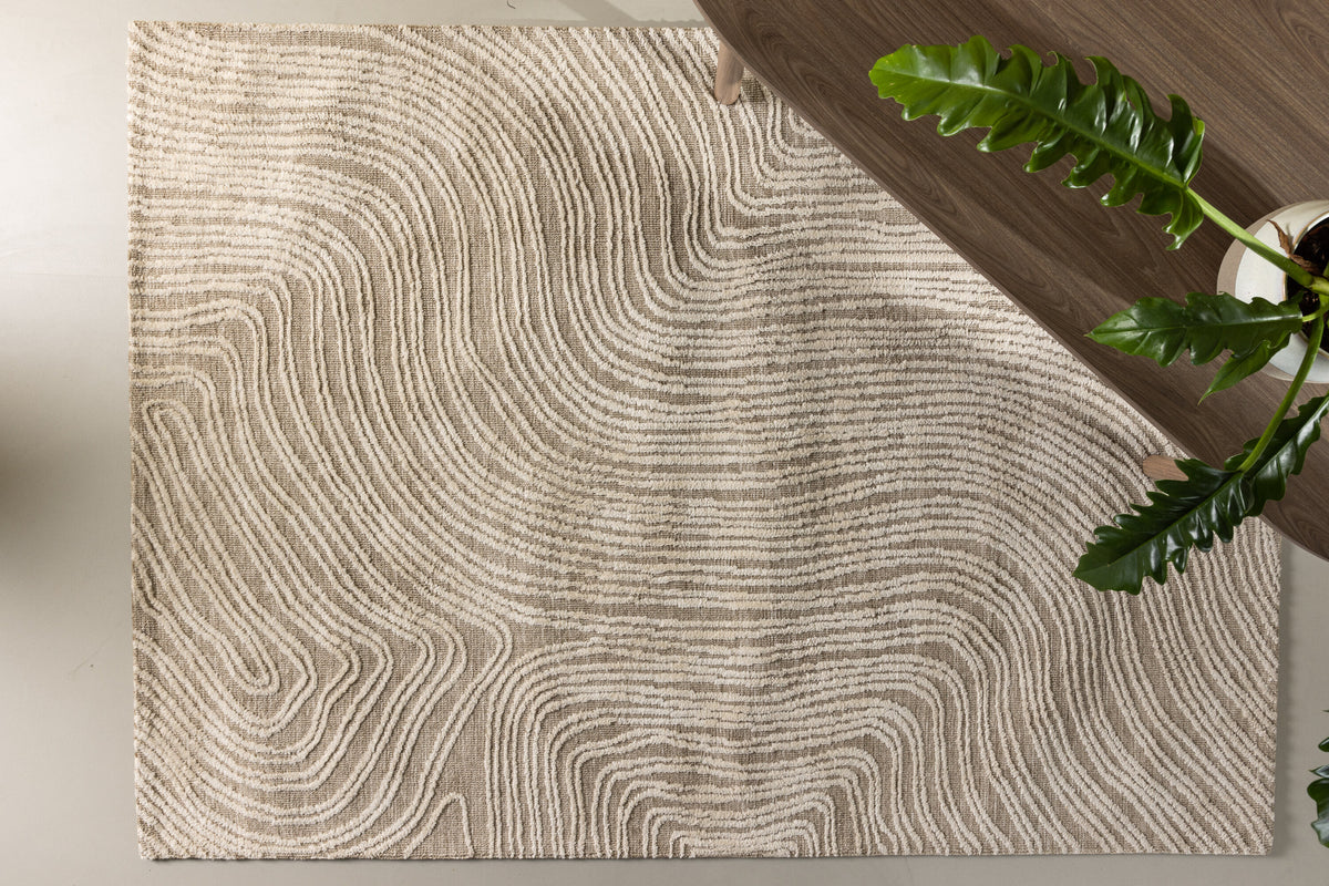 Melle rektangulär matta 395x295 cm elfenbensvit/beige