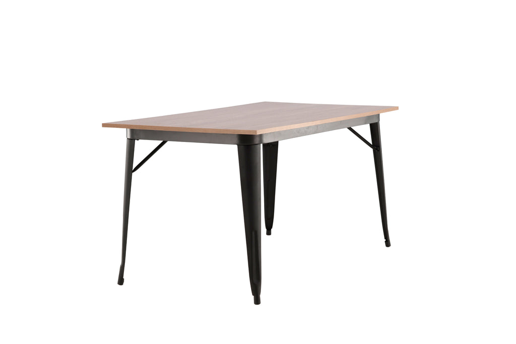 Tempe matbord svart och valnötsfärgad MDF