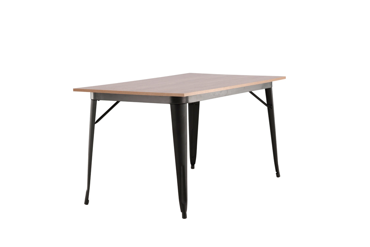 Tempe matbord svart och valnötsfärgad MDF