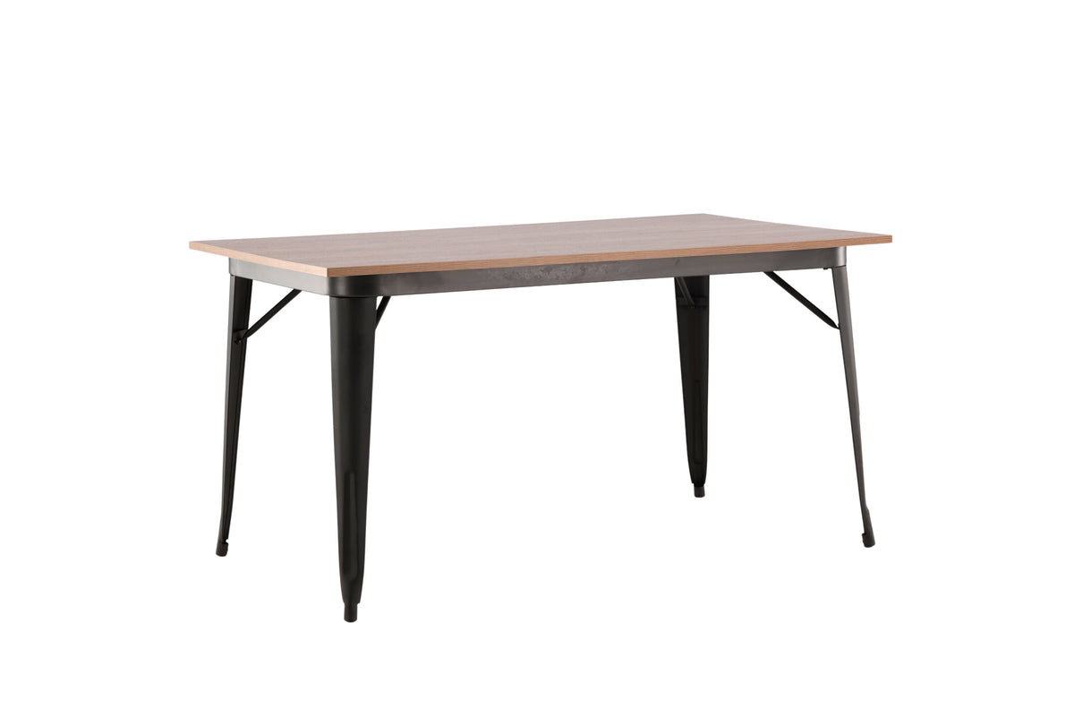 Tempe matbord svart och valnötsfärgad MDF