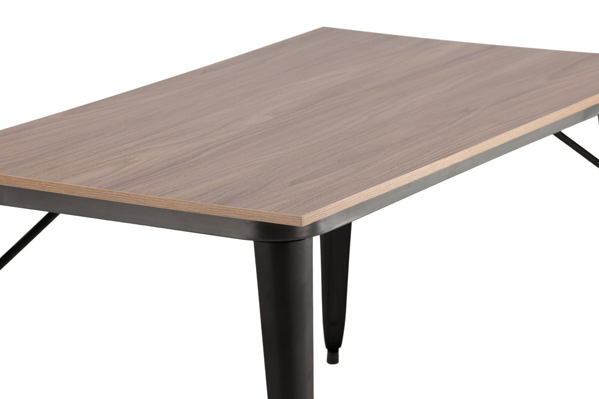 Tempe matbord svart och valnötsfärgad MDF