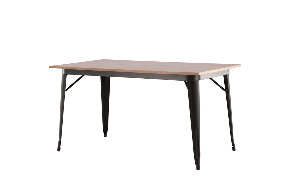 Tempe matbord svart och valnötsfärgad MDF