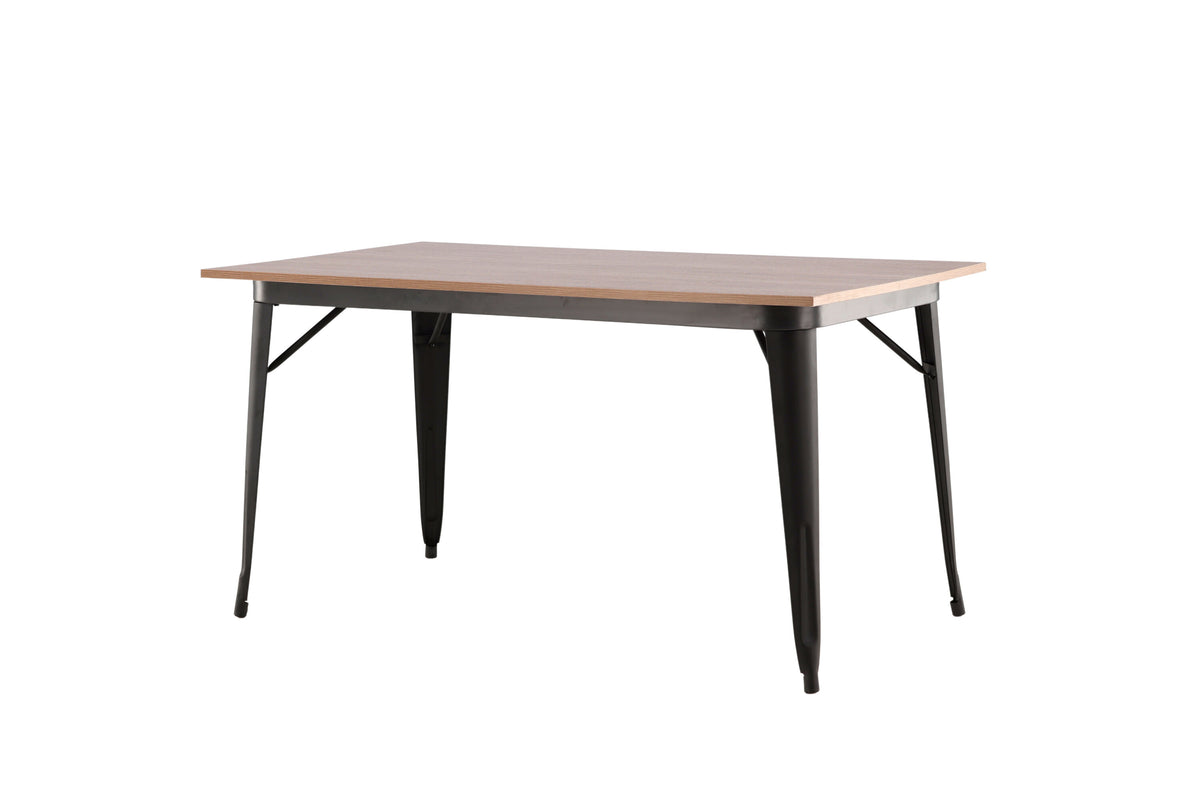 Tempe matbord svart och valnötsfärgad MDF