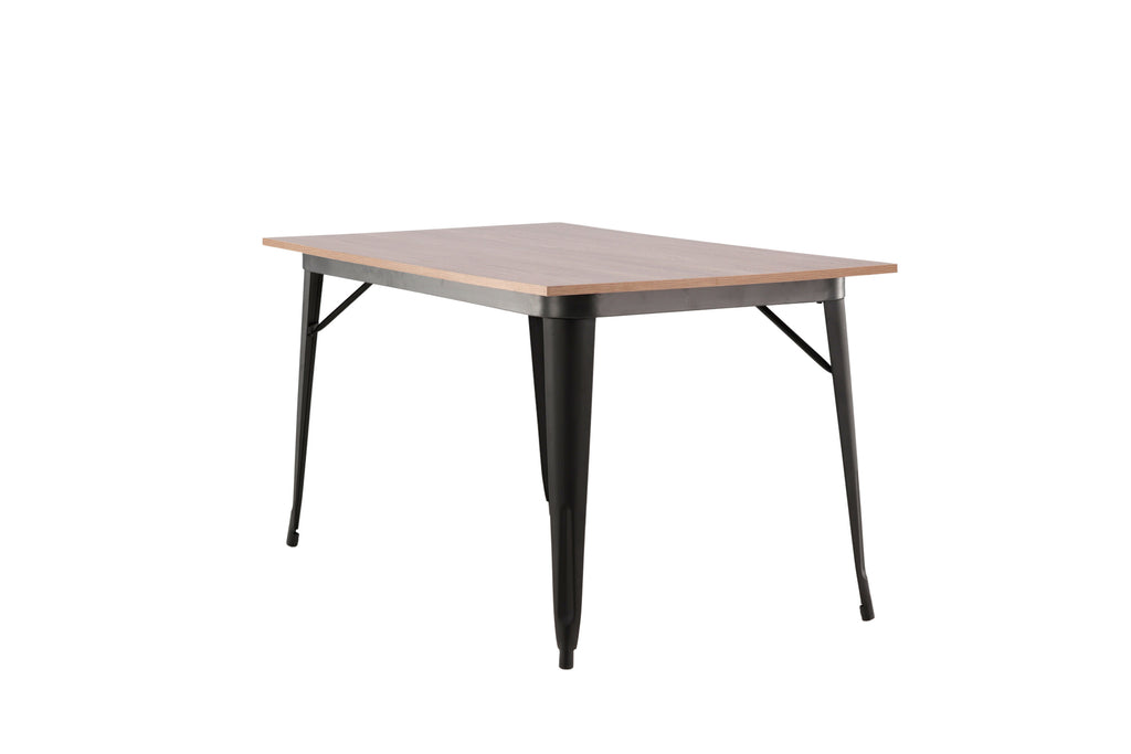 Tempe matbord svart och valnötsfärgad MDF