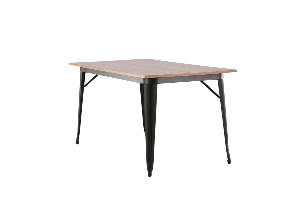 Tempe matbord svart och valnötsfärgad MDF
