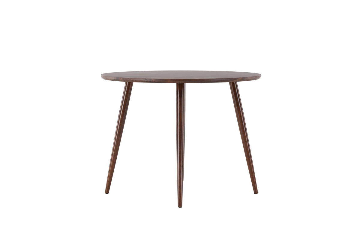 Sanford runt matbord Ø100 cm höjd 75 cm mörkbrun MDF