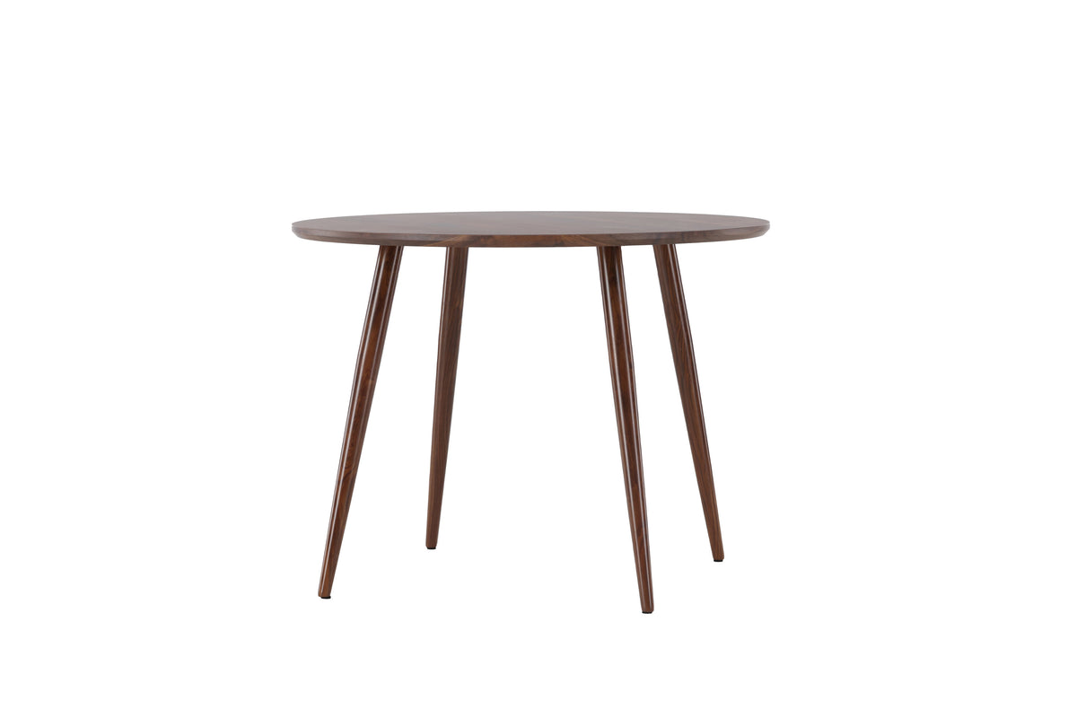 Sanford runt matbord Ø100 cm höjd 75 cm mörkbrun MDF