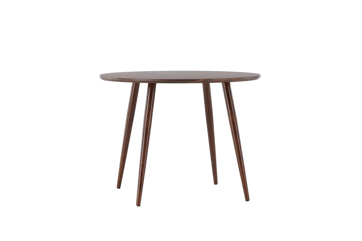 Sanford runt matbord Ø100 cm höjd 75 cm mörkbrun MDF