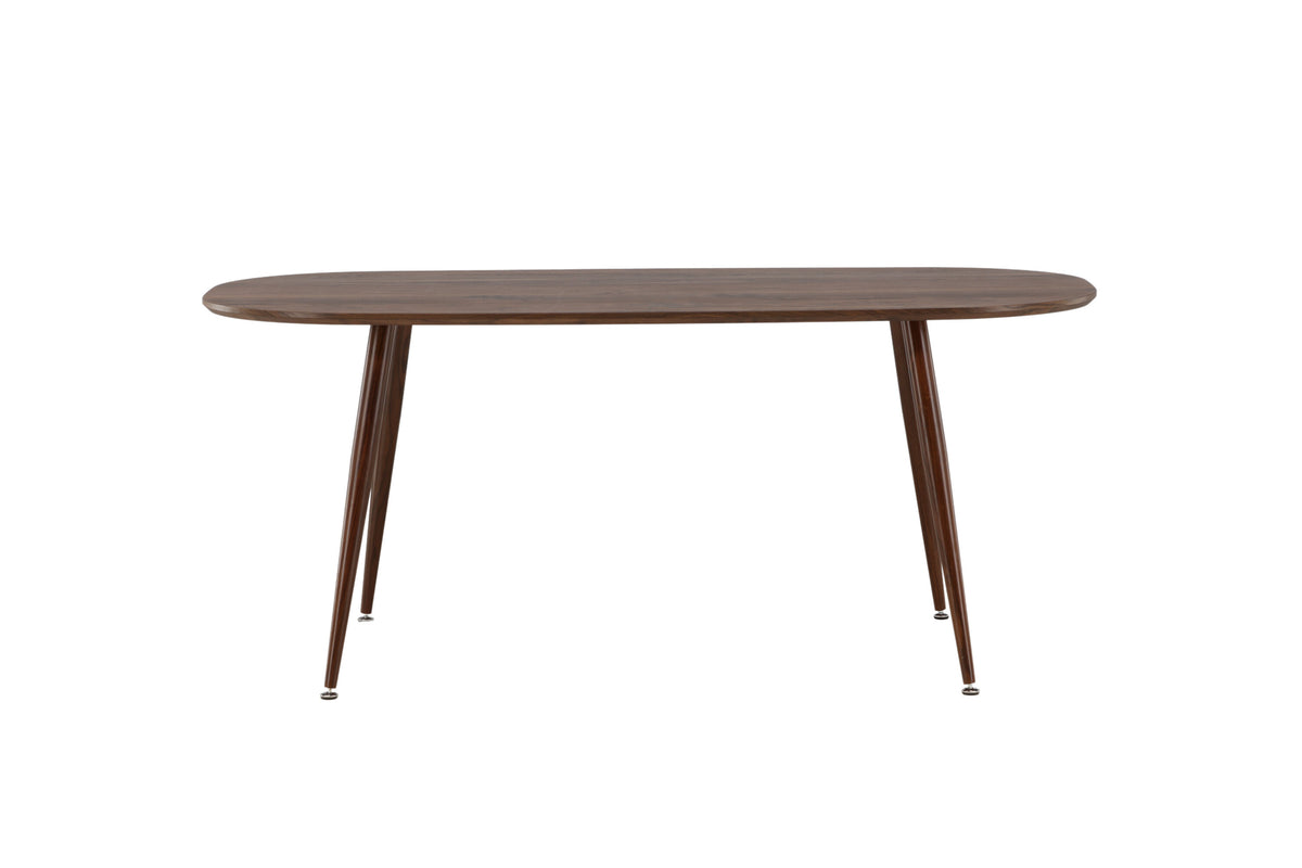 Sanford ovalt matbord 180x90x75 cm mörkbrun MDF
