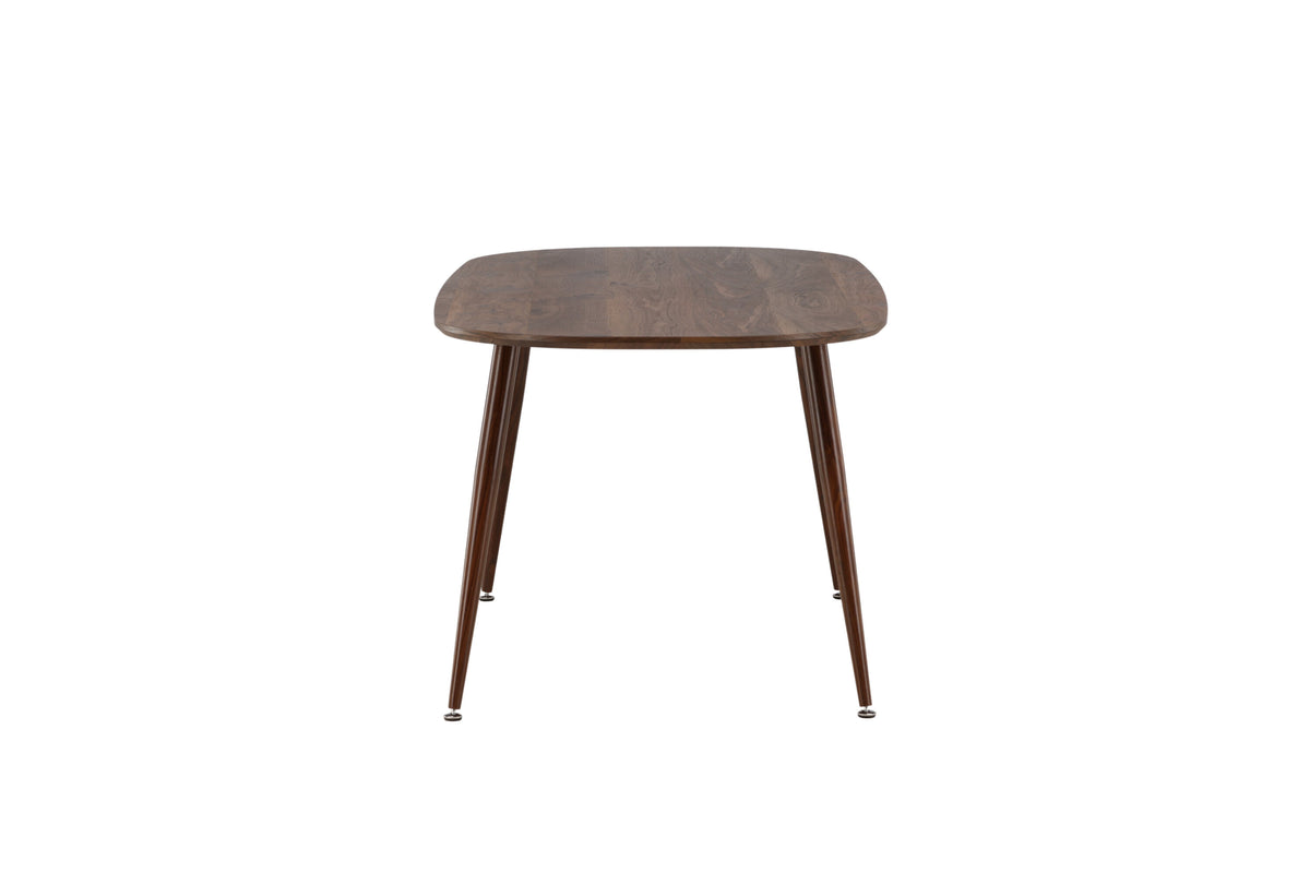 Sanford ovalt matbord 180x90x75 cm mörkbrun MDF