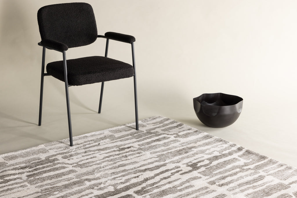 Milos matta 230x160 cm vit/grå mikropolyester