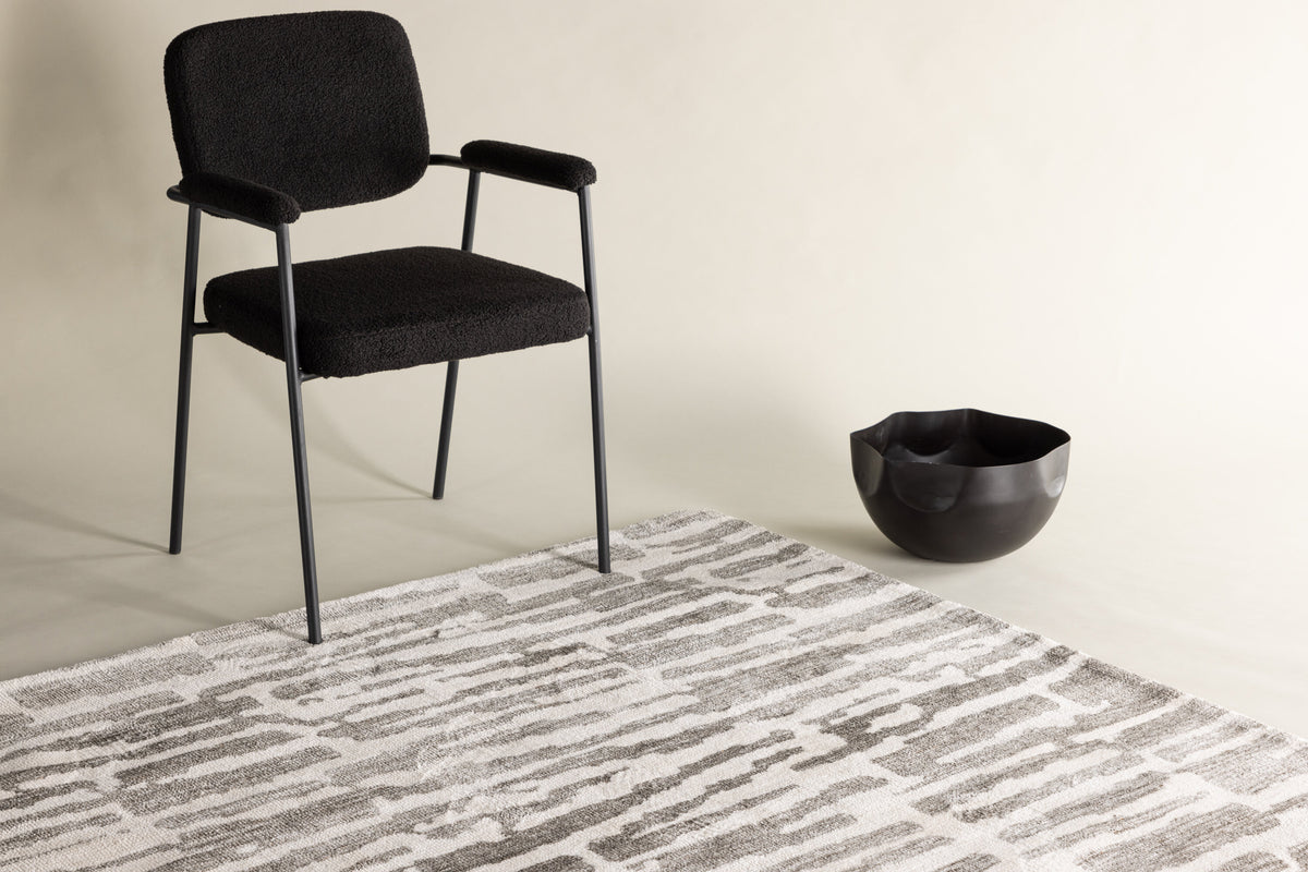 Milos matta 230x160 cm vit/grå mikropolyester