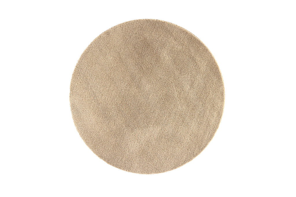 Teddy rund matta Ø200 cm beige polyester