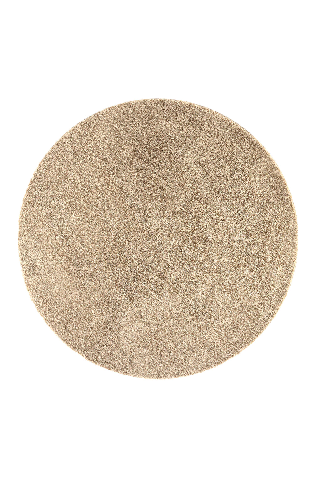 Teddy rund matta Ø200 cm beige polyester