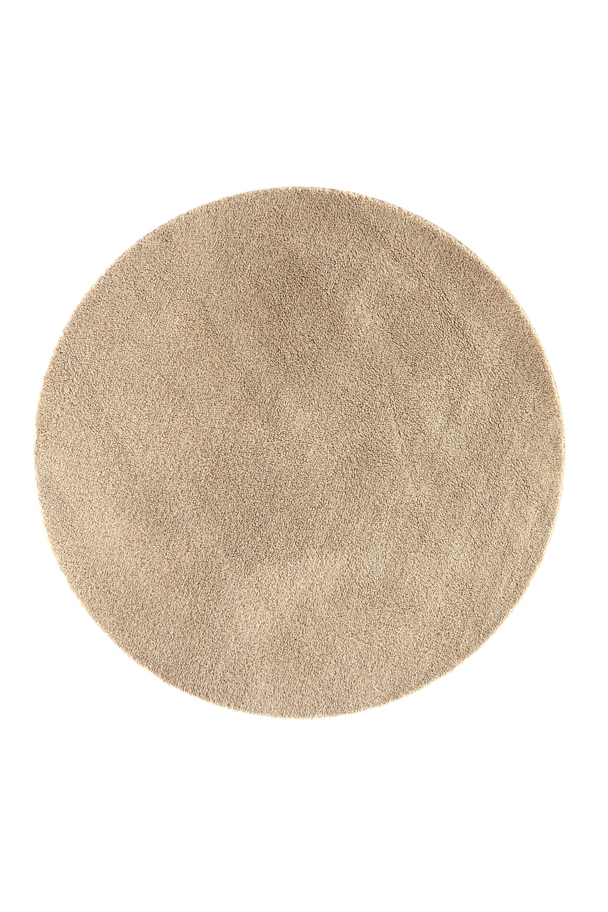 Teddy rund matta Ø200 cm beige polyester