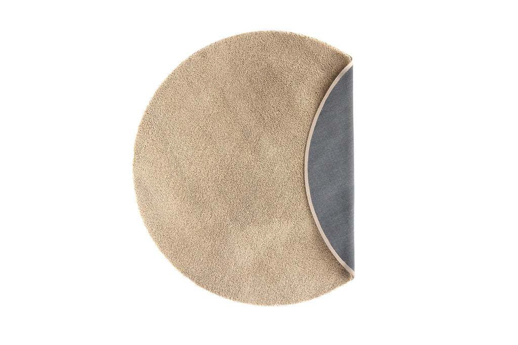 Teddy rund matta Ø200 cm beige polyester