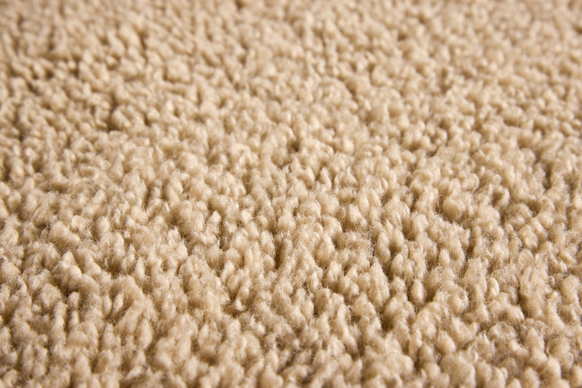 Teddy rund matta Ø200 cm beige polyester