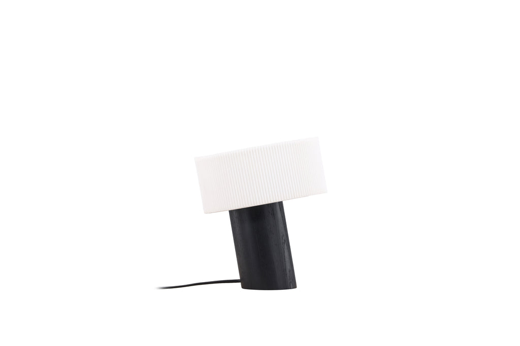 Branäs bordslampa 20 cm svart med vit origamiskärm i papper