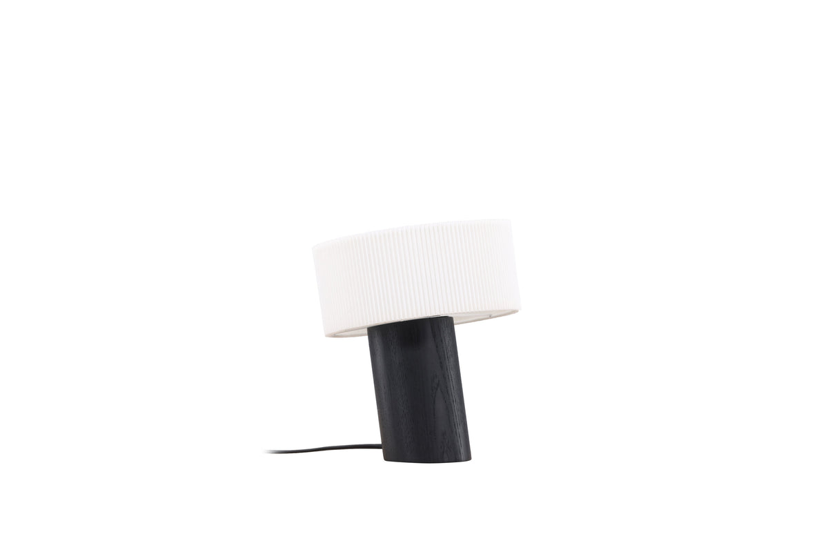 Branäs bordslampa 20 cm svart med vit origamiskärm i papper