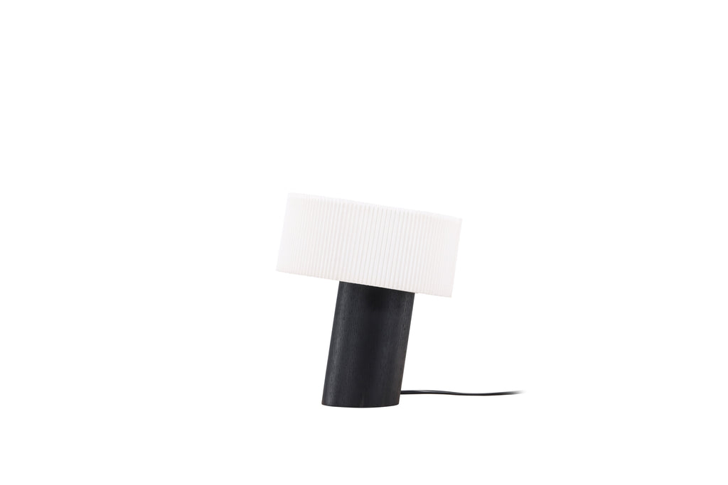 Branäs bordslampa 20 cm svart med vit origamiskärm i papper