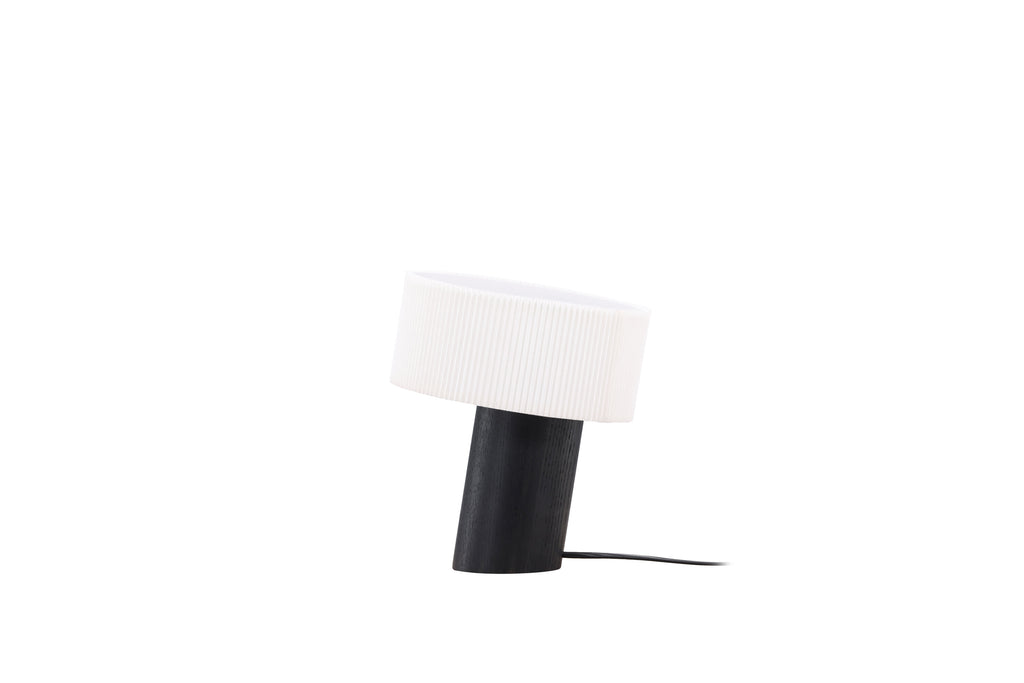 Branäs bordslampa 20 cm svart med vit origamiskärm i papper