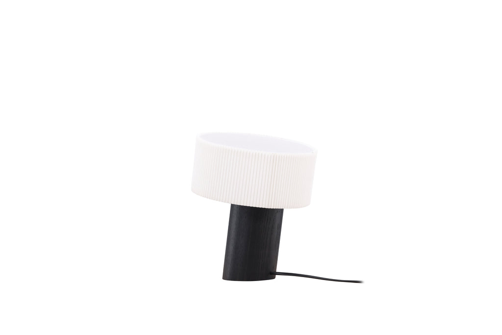 Branäs bordslampa 20 cm svart med vit origamiskärm i papper