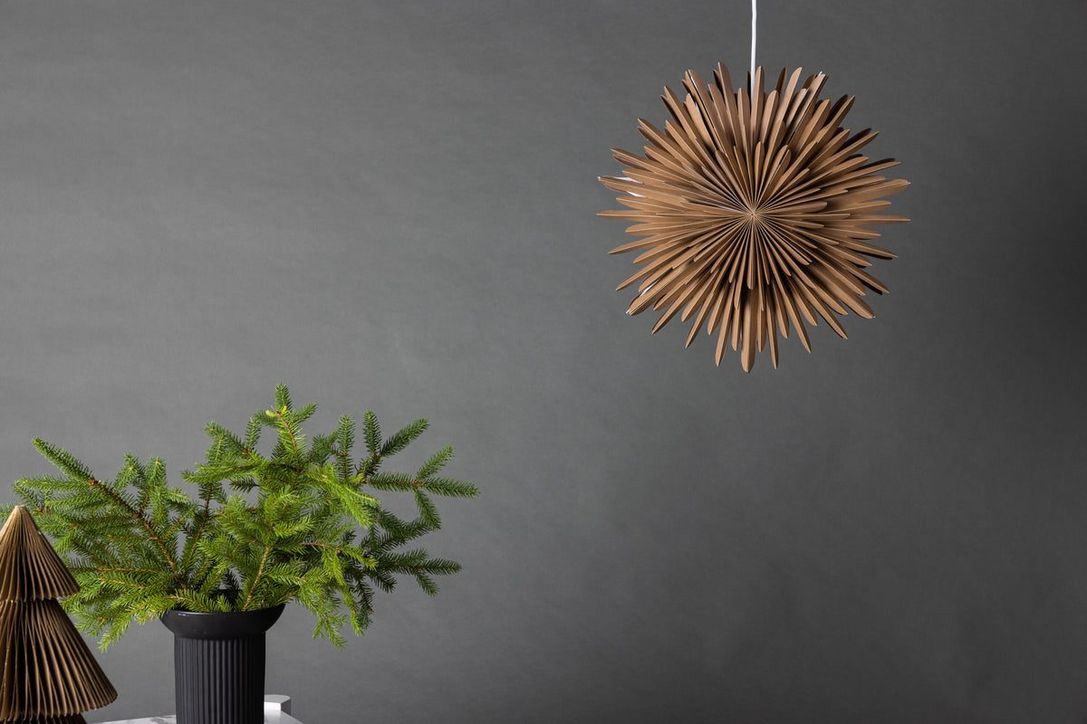Sälen pendellampa 46 cm brun