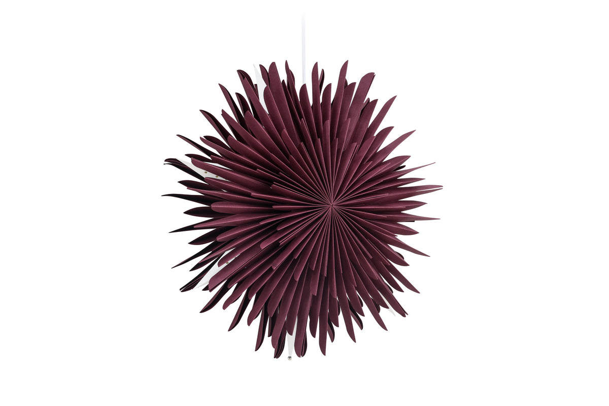 Sälen pendellampa 46 cm mörkröd