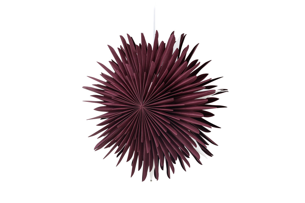 Sälen pendellampa 46 cm mörkröd