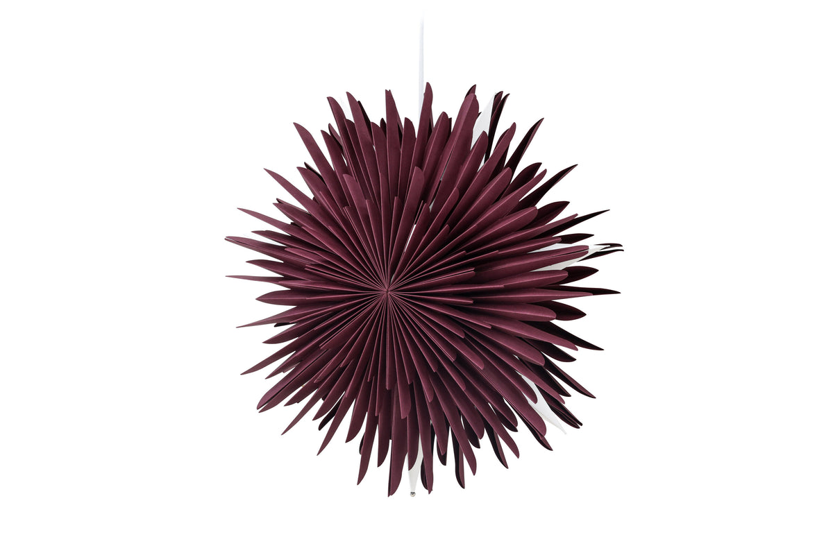 Sälen pendellampa 46 cm mörkröd
