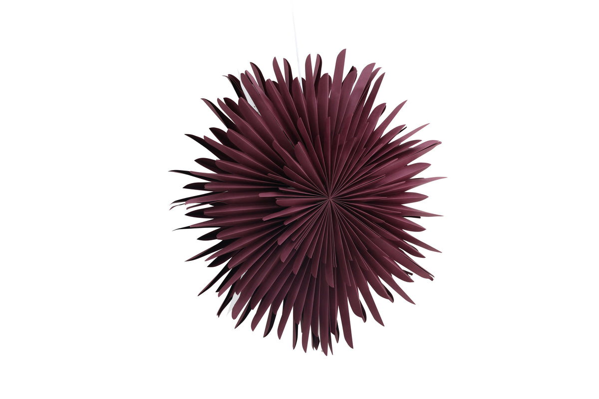 Sälen pendellampa 80 cm mörkröd