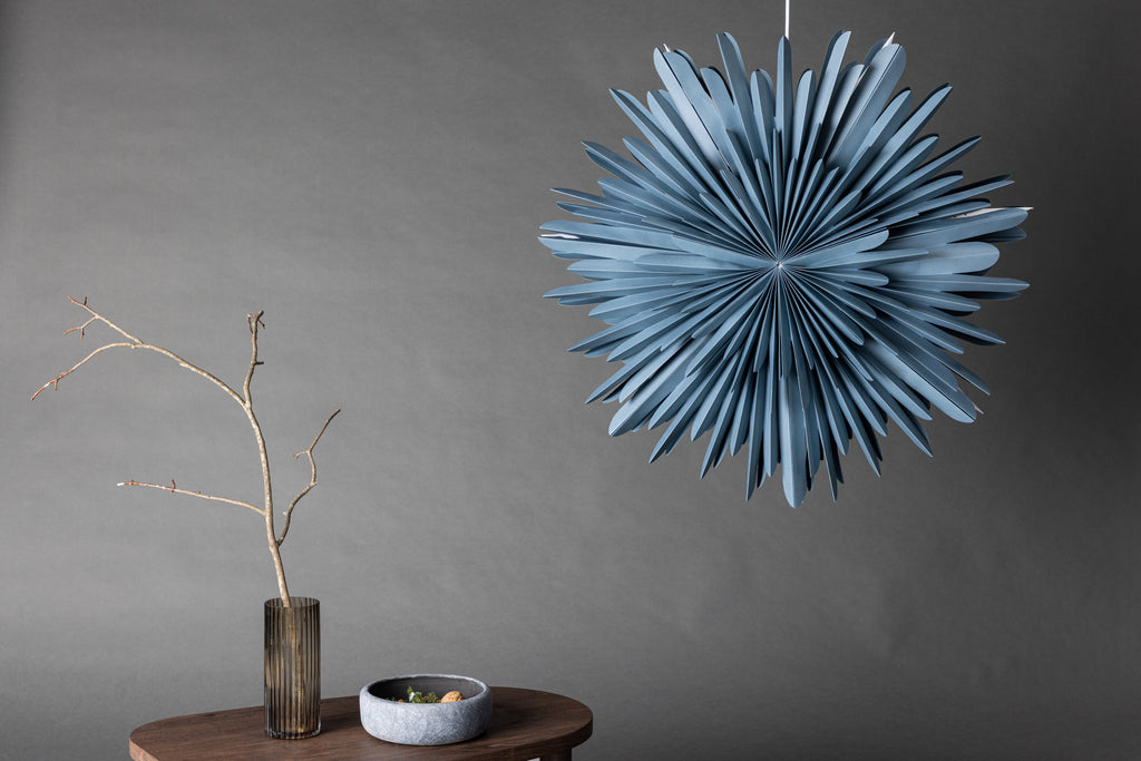 Sälen pendellampa 80 cm grå/blå
