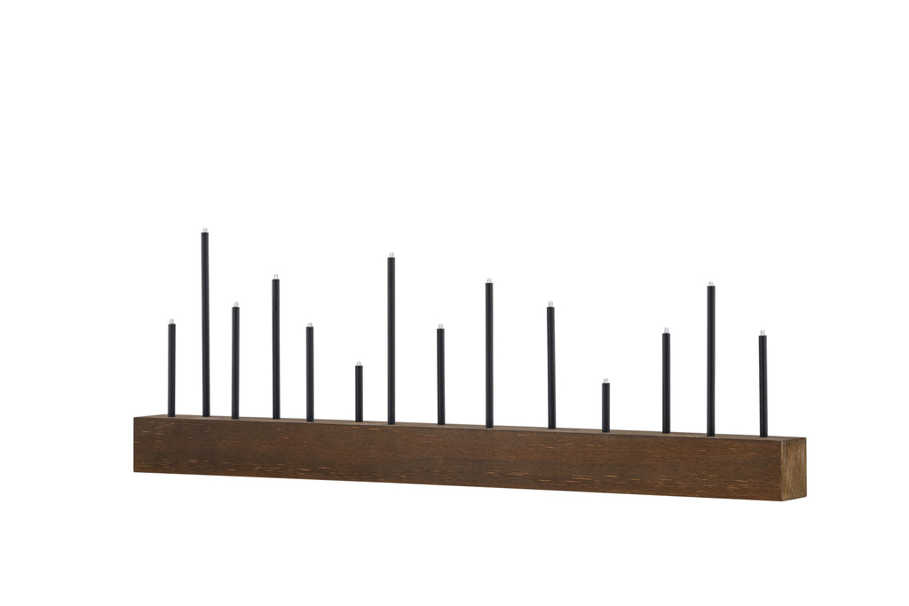 Kungsberget bordslampa 77 cm valnötsfärgad/svart metall