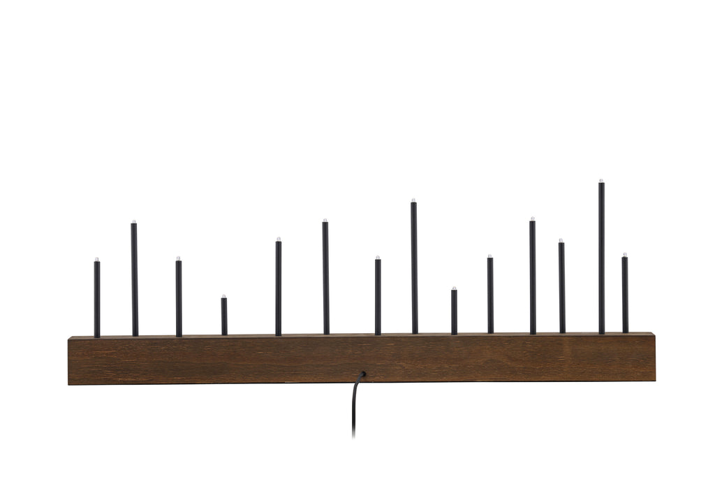 Kungsberget bordslampa 77 cm valnötsfärgad/svart metall