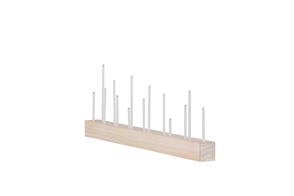 Kungsberget bordslampa vitlaserad MDF