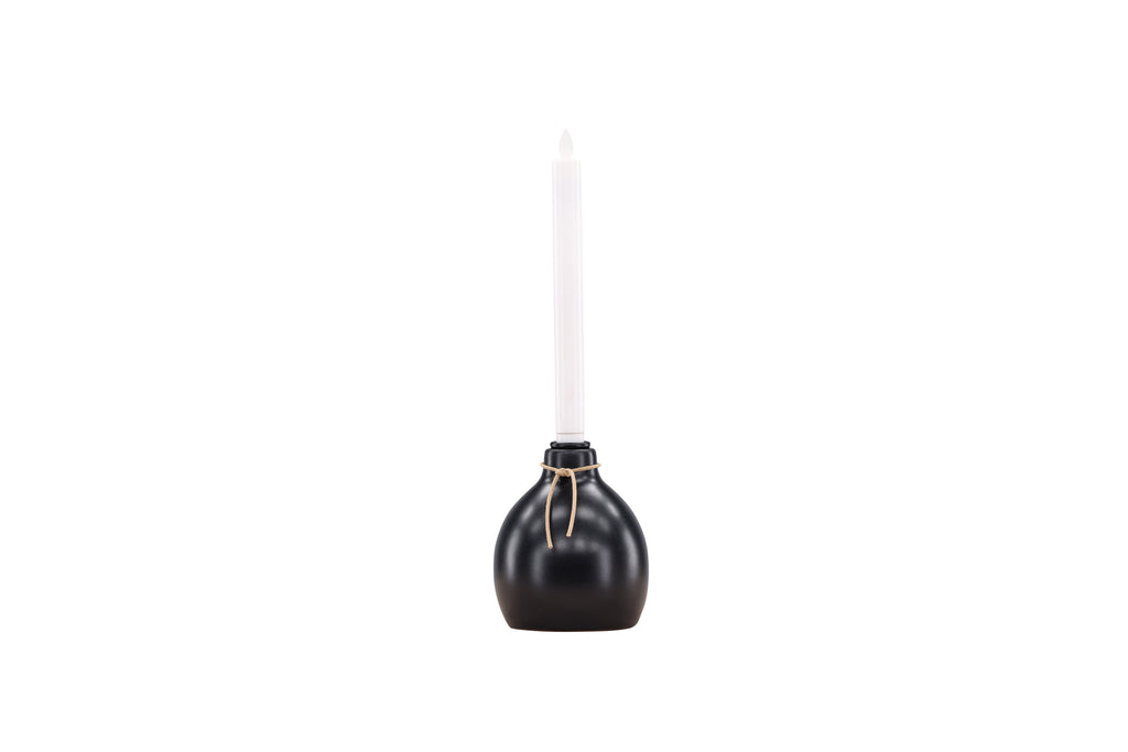 Ulricehamn ljusstake 12 cm svart