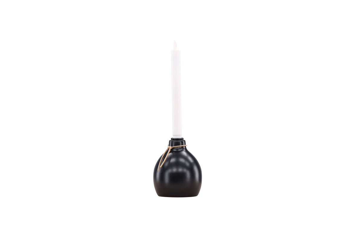 Ulricehamn ljusstake 12 cm svart